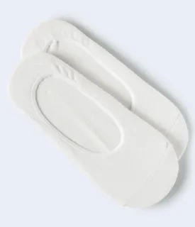 Aeropostale Womens' Solid No-Show Sock 2-Pack - White - Size One Size - Cotton - Teen Fashion & Clothing Bleach