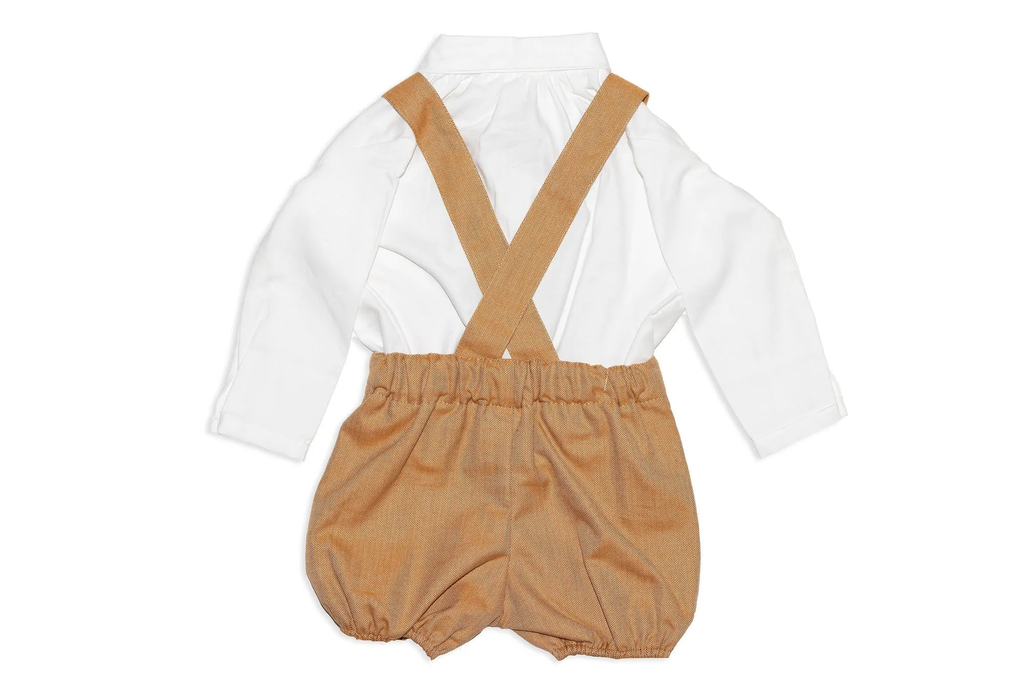 Papaya Tweed Shorts with Straps